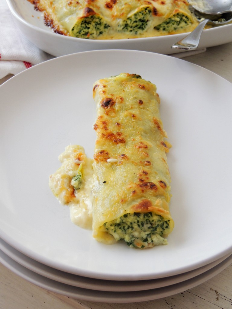 Leek, spinach and ricotta cannelloni - The Petit Gourmet