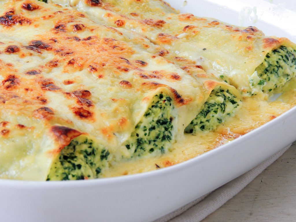 Leek, spinach and ricotta cannelloni - The Petit Gourmet