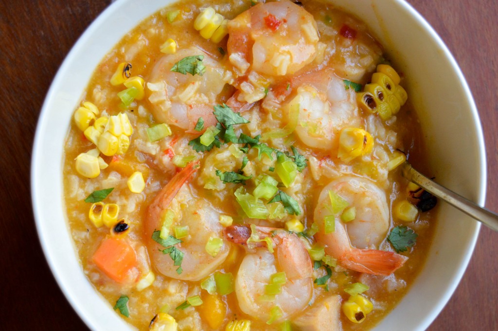 Asopao de camarones (Shrimp & rice stew) - The Petit Gourmet