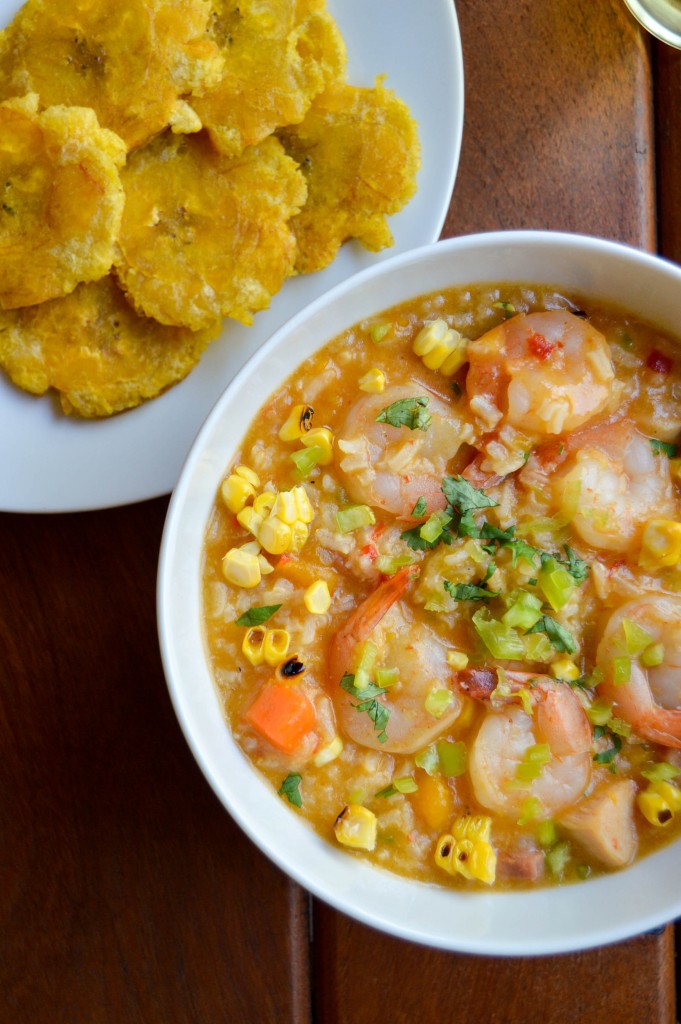 Asopao de camarones (Shrimp & rice stew) - The Petit Gourmet