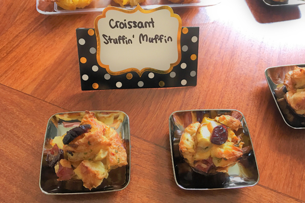 Croissants stuffing muffins