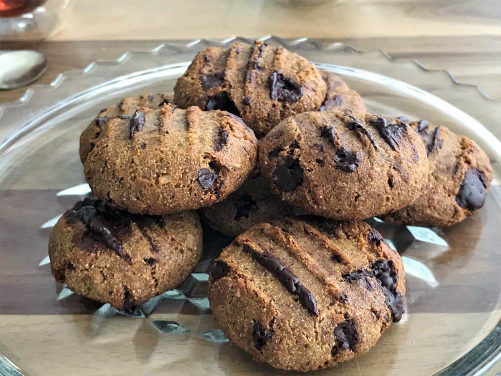 Chocolate almond coconut keto cookies